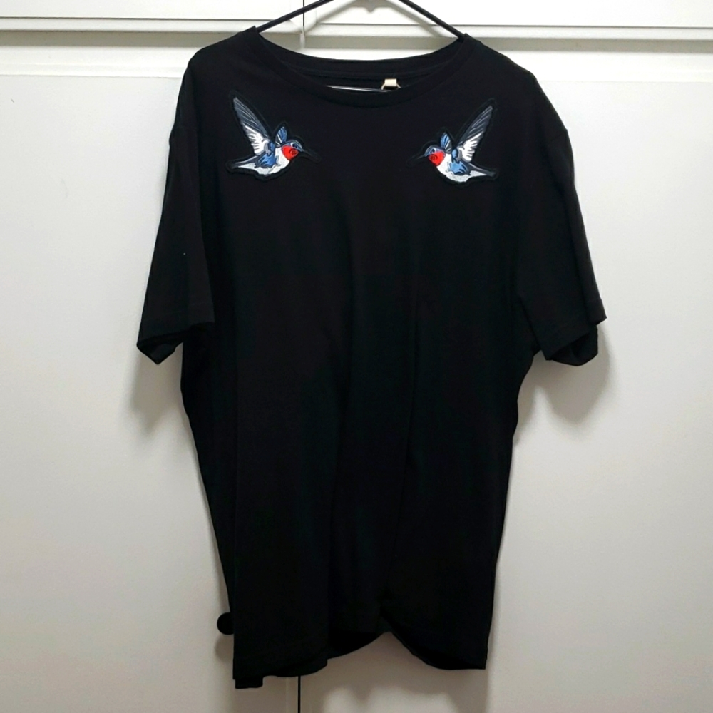 NWT Guess Nautical Love Birds UNISEX top animal swift print Embroidery Tshirt